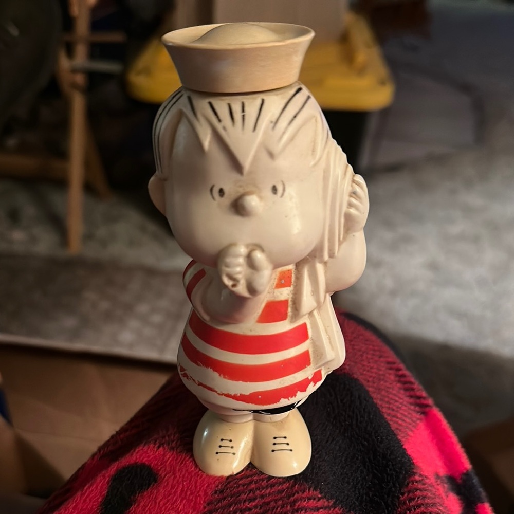 Avon Red and Cream Cartoonish Linus Sculpture